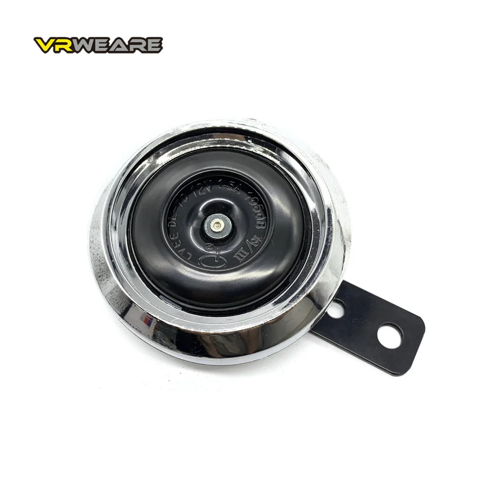 DC 12V Motorcycle Electric Horn Chrome plated Waterproof loud horn Motorbike Vehicle Classic Horn With Cover  Universal