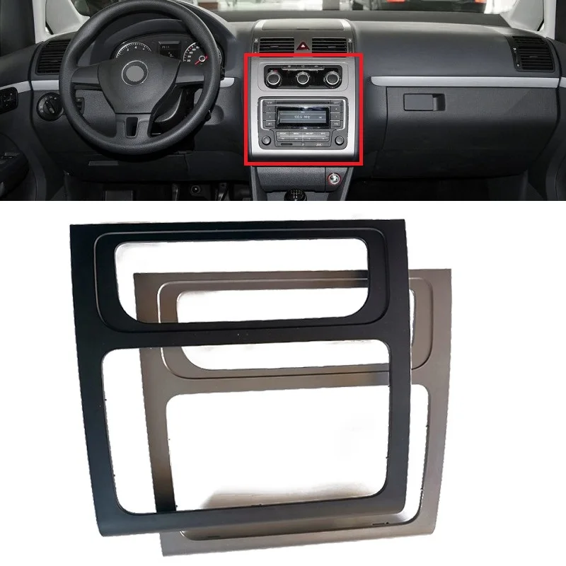 Lofty Richy For VW Touran 11-15 Inner Center Console Trim Frame Air-conditioner Panel CD Recorder Easel Navigation Trim Bracket