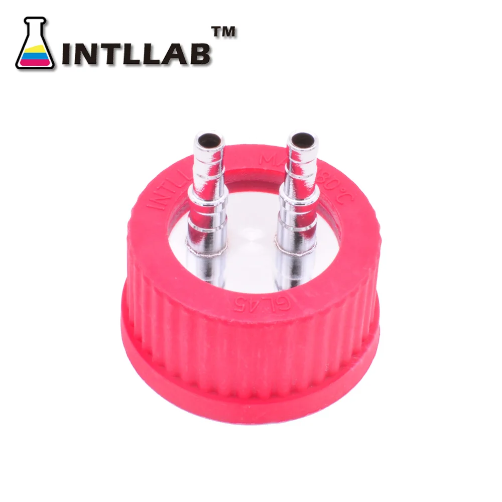 [INTLLAB] GL Screw Cap  Solid Top Polypropylene Blue GL 45 Caps with Internal Molded Seal Rings, 180°C Maximum Temperature