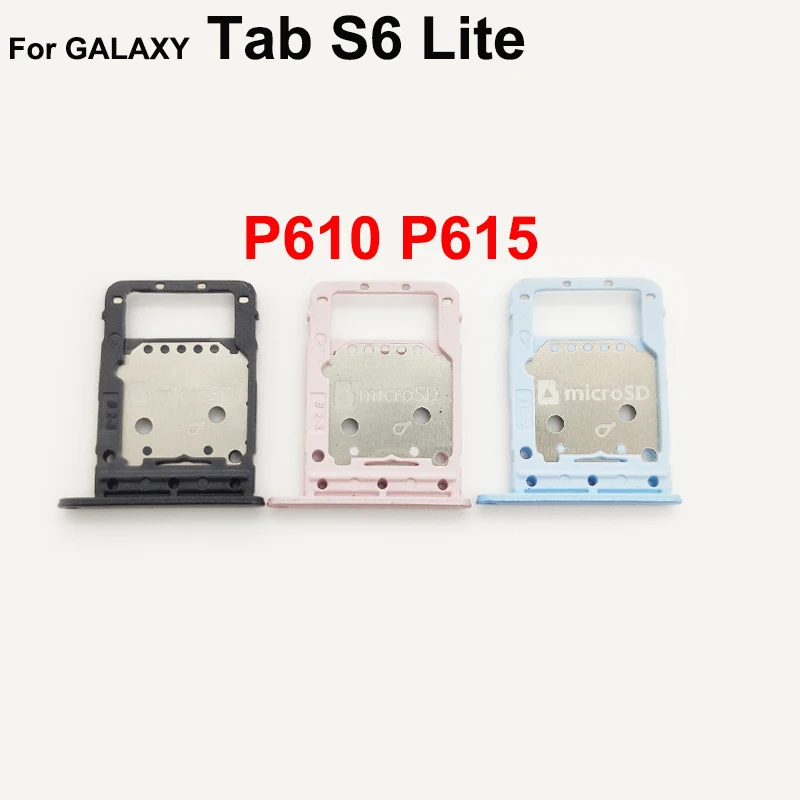 Aocarmo para Samsung GALAXY Tab S6 Lite P610 P615 4G Lte soporte MicroSD Nano Sim tarjeta bandeja ranura pieza de repuesto