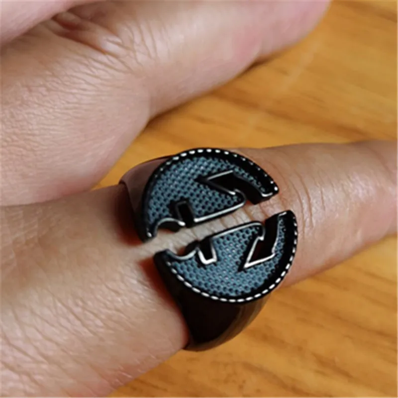 Bague de personnalité Punk ancre en acier inoxydable pour hommes, anneau ouvert