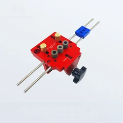 Wood Hole Drill Punch Locator Guide Positioning Jig Joinery System Kit Aluminum Alloy Woodworking Diy Tools