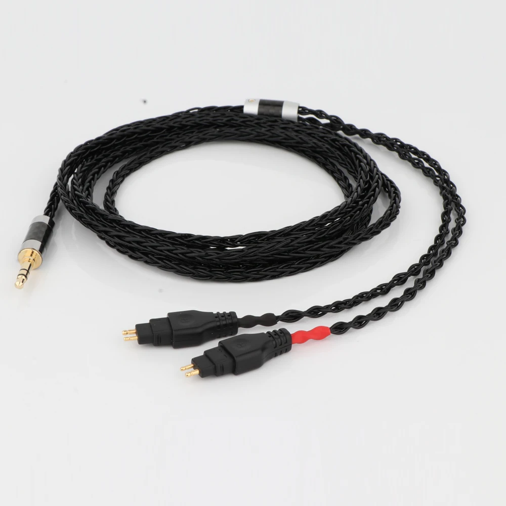 جديد 8 الأساسية متوازن النقي الفضة مطلي سماعة كابل ل Sennheiser HD580 HD600 HD650 HDxxx HD660S HD58x HD6xx