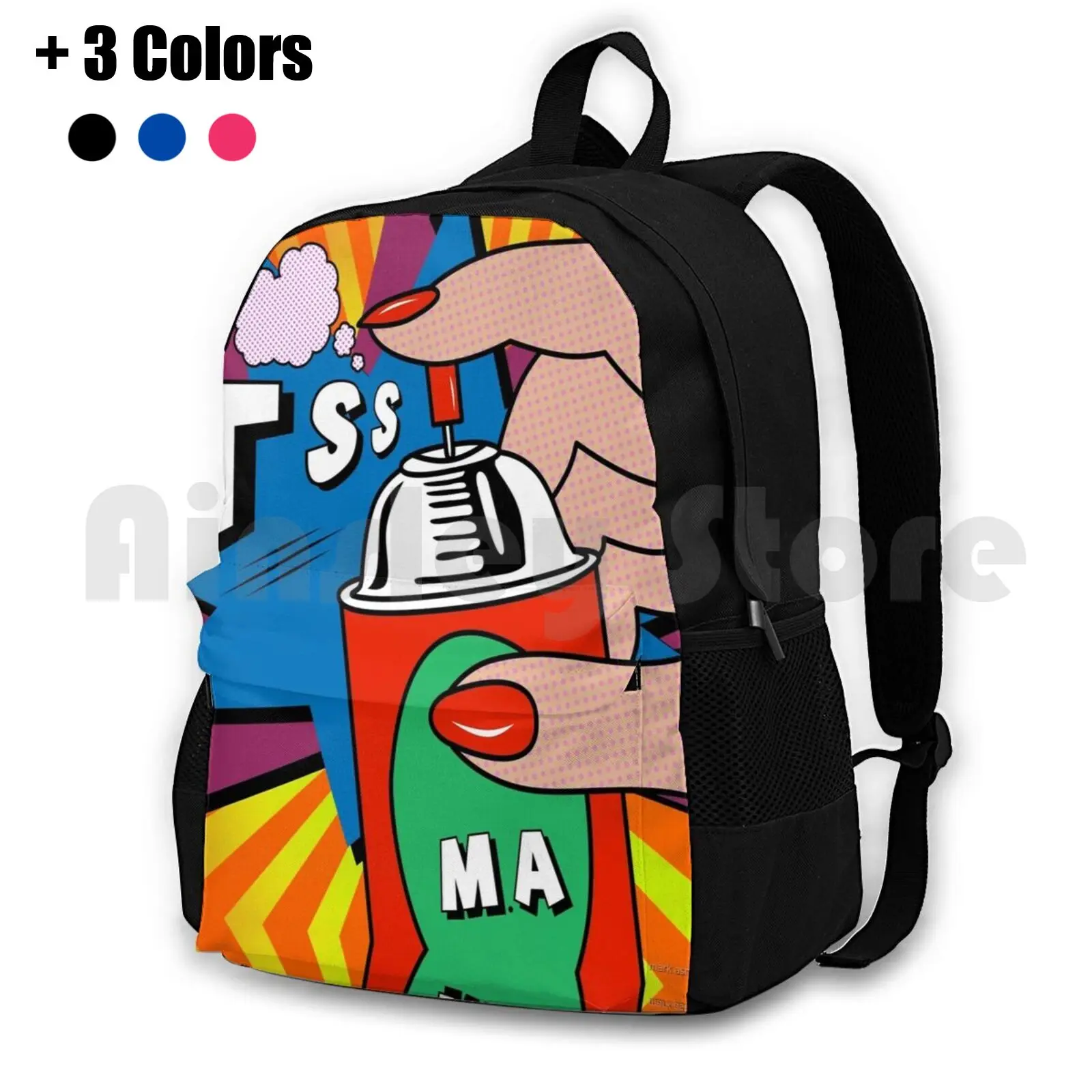 Pop Art Outdoor Hiking Backpack Riding Climbing Sports Bag Sexy Cool Fun Retro Geek Comics Funny Womens Figurine Humor