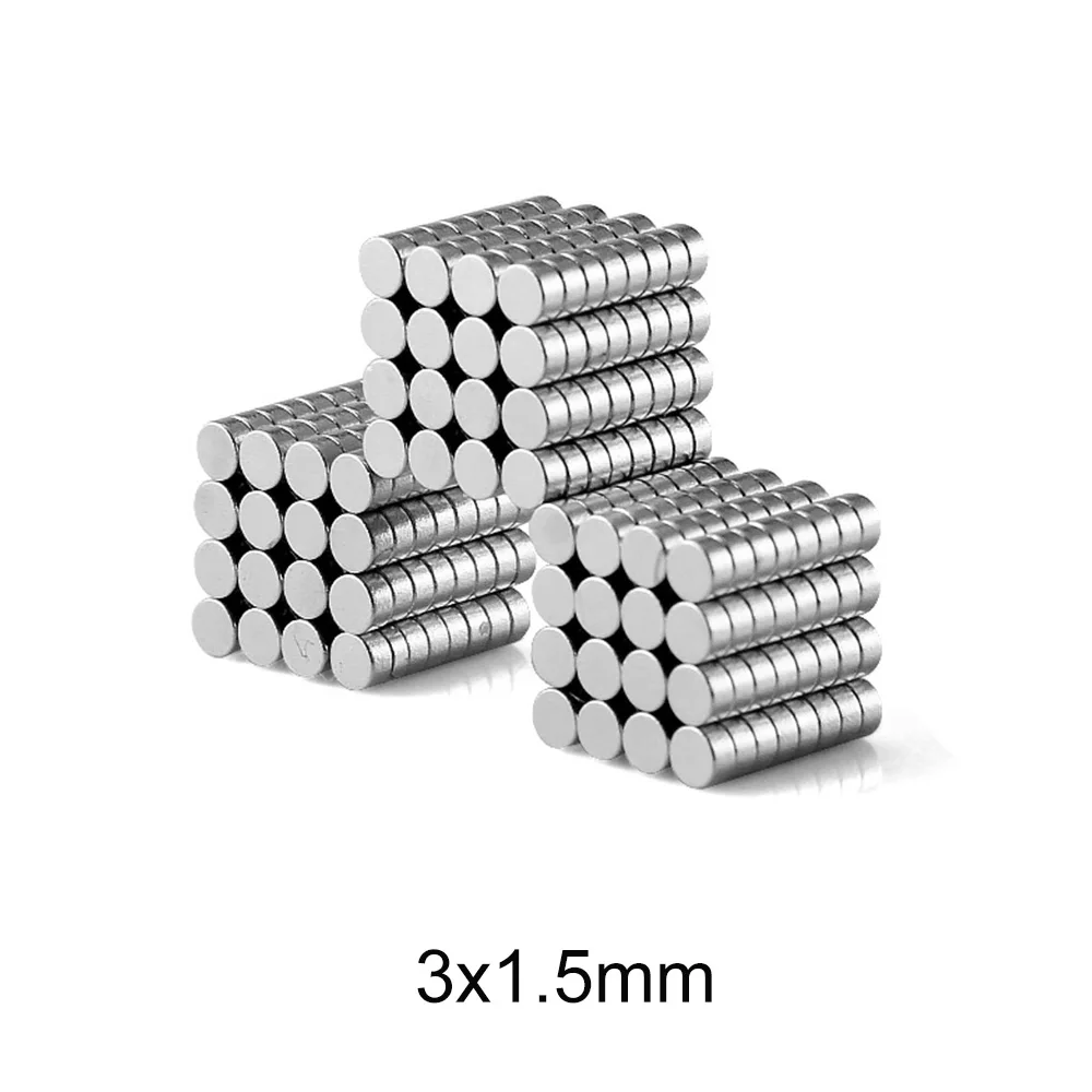 100~5000pcs 3*1.5 Strong Round Dia. 3mm x 1.5mm N35 Rare Earth Neodymium Magnet Art Craft Fridge Neodimio Imanes 3x1.5