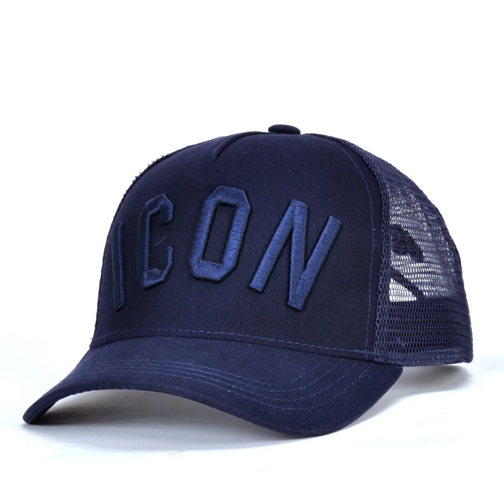 DSQICOND2-Gorra de béisbol de hip hop para hombre y mujer, sombrero con icono bordado negro, de algodón, DSQ, para verano