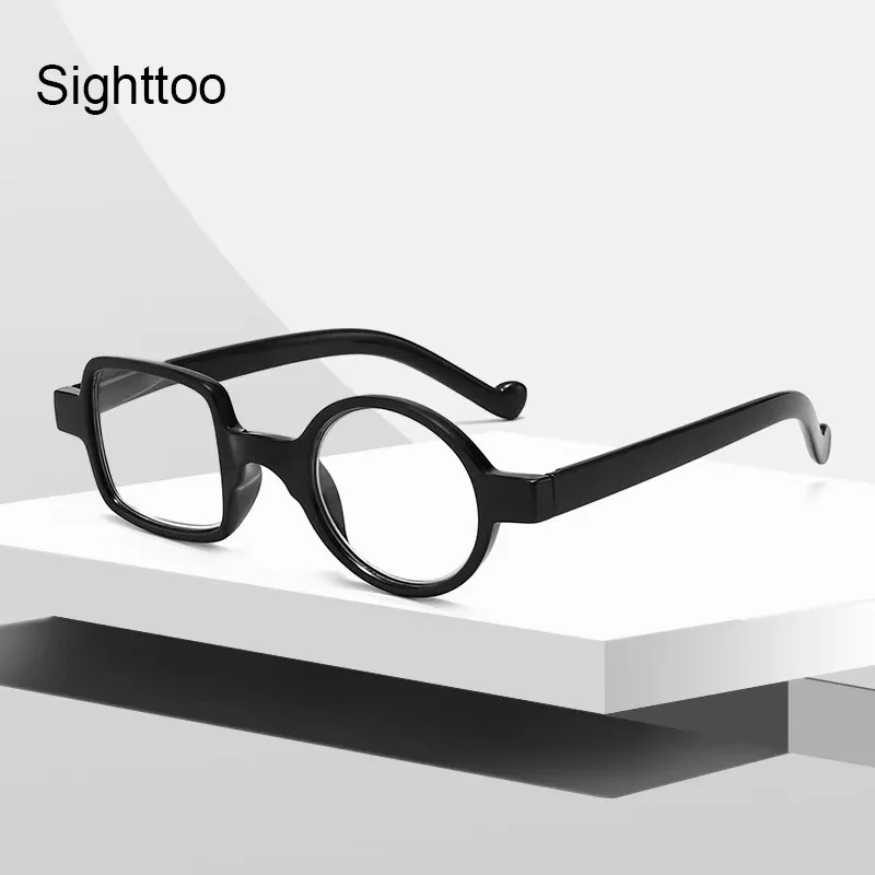 Sighttoo Round Square Asymmetric Delicate For Men  Reading Glasses Presbyopia  Hyperopia Eyeglasses Optical Frame Eyewear Women