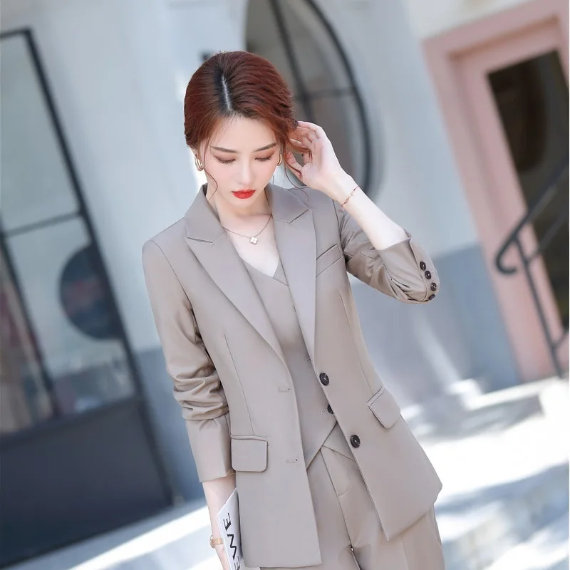 New Women Coat Fashion Single Breasted Jacket OL Styles Autumn Blazers for Women Business Work Blaser Outwear Tops S-4XL