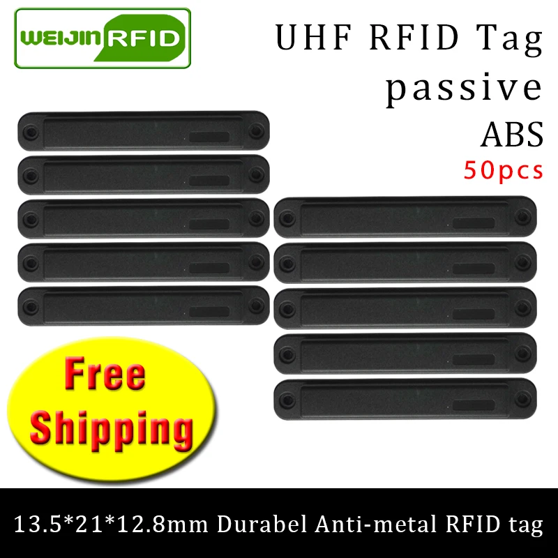 

UHF RFID anti-metal tag 915m 868m H3 135*21*12.8mm 50pcs free shipping durable ABS climb frame smart card passive RFID tags