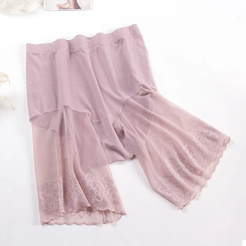 Plus Size Lace Shorts Under Lengthen 5 Cent Skirt Sexy Anti Chafing Thigh Safety Shorts Ladies Pants Underwear Large Size