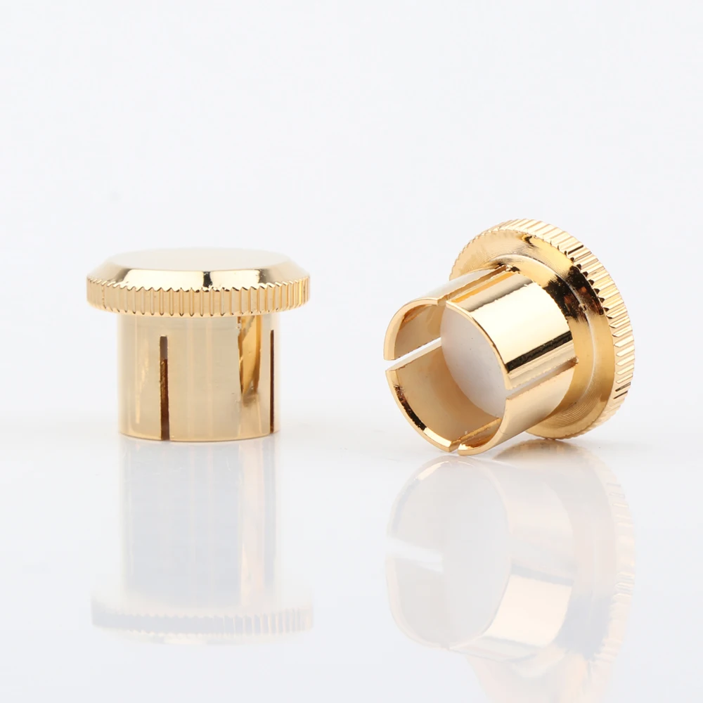 New Noise Stopper 24K Gold Plated Copper RCA Plug Caps Top Quality under inset