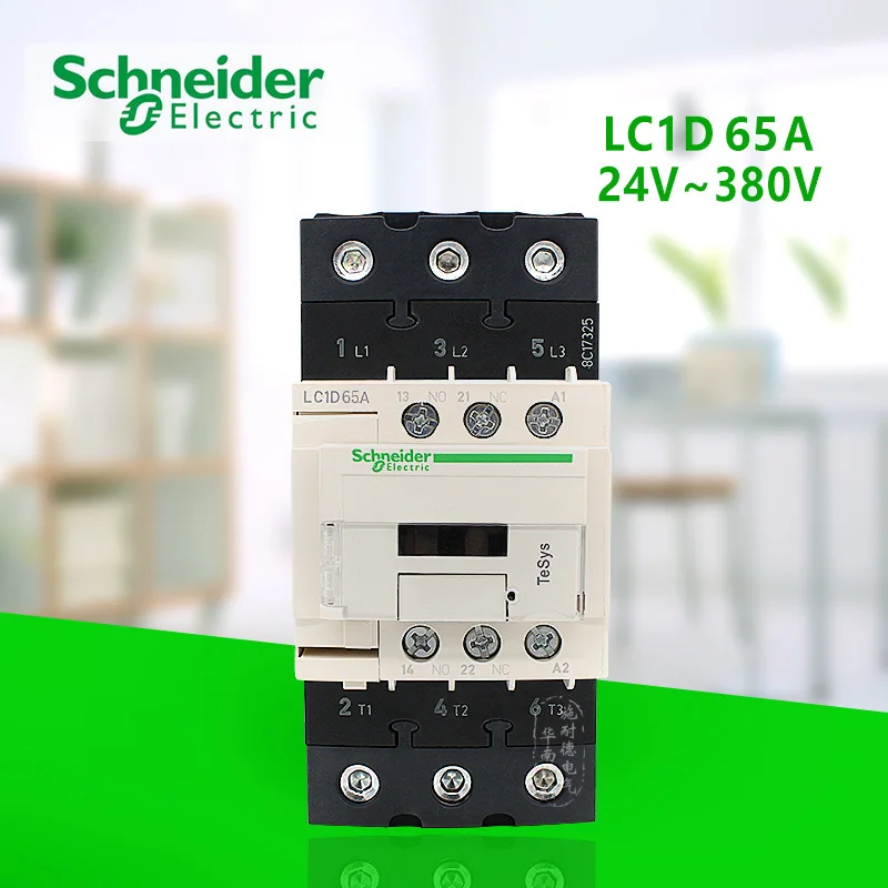 

three-pole contactor, 65A,220V,50/60Hz one normally open,one normally closed,without built-in surge suppression module LC1D65AM7