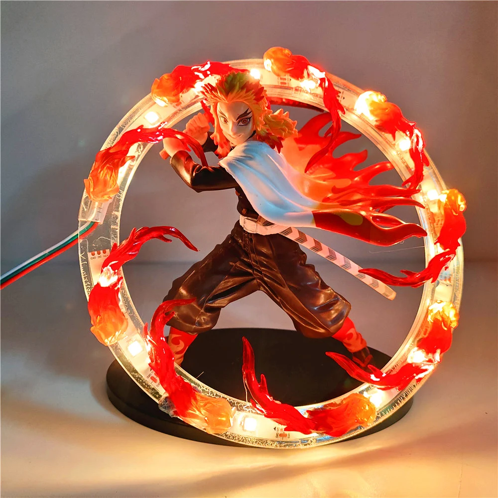 

Demon Slayer Anime Figures Rengoku Kyoujurou Fire Circle Effect 20cm Model PVC Kimetsu no Yaiba Action Figma Toys DIY Juguetes