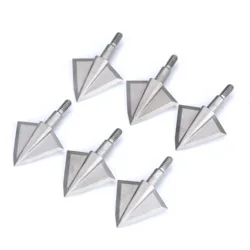 3/6/12pcs 125/150grain Fixed 2 Blades Broadhead 17-4PH Arrowhead Solid Wide Head ForArchery Outdoor Hunting Accessories