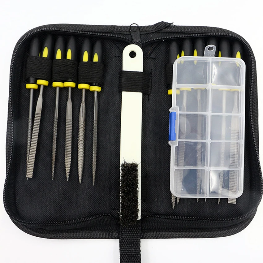 15PCS/Set Diamond File, Multipurpose Needle File with Brush, Suitable for Metal Sanding, Sanding, Jewelers, Hobby, Wood