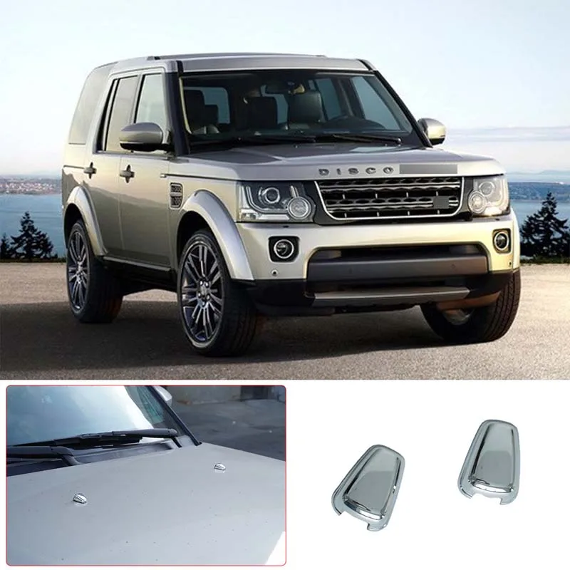 

For Land Rover Discovery 3 Discovery 4 2004-2016 car styling ABS silver wiper nozzle cover machine cover water spray trim cover