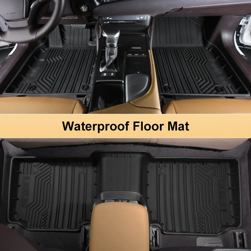 QHCP TPE Car Floor Mat Waterproof Carpet Foot Rug Black Environmental Foot Protection Pad 3Pcs Fit For Lexus ES200 260 300H 2018