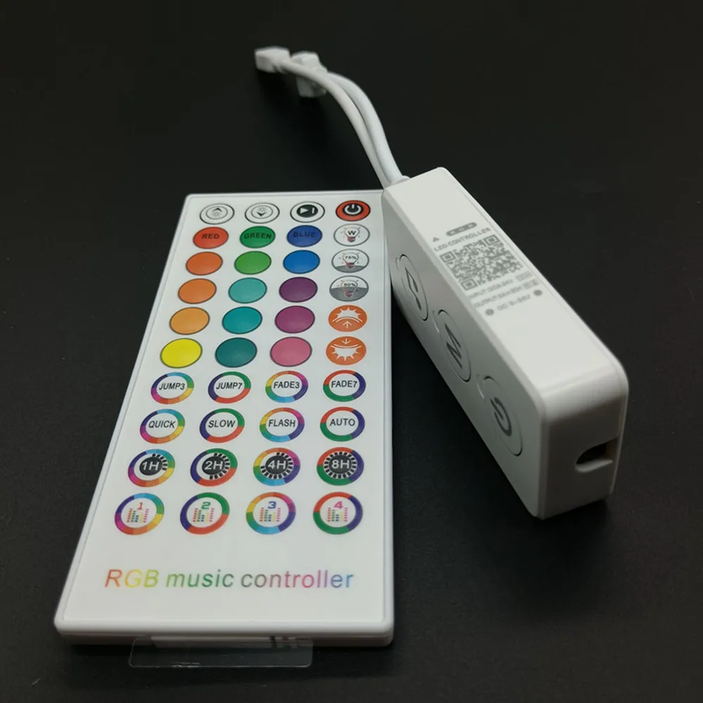 LED40 Key Bluetooth Smart APP Voice 5050 RGB low Voltage Light With 5-24V music sound controller