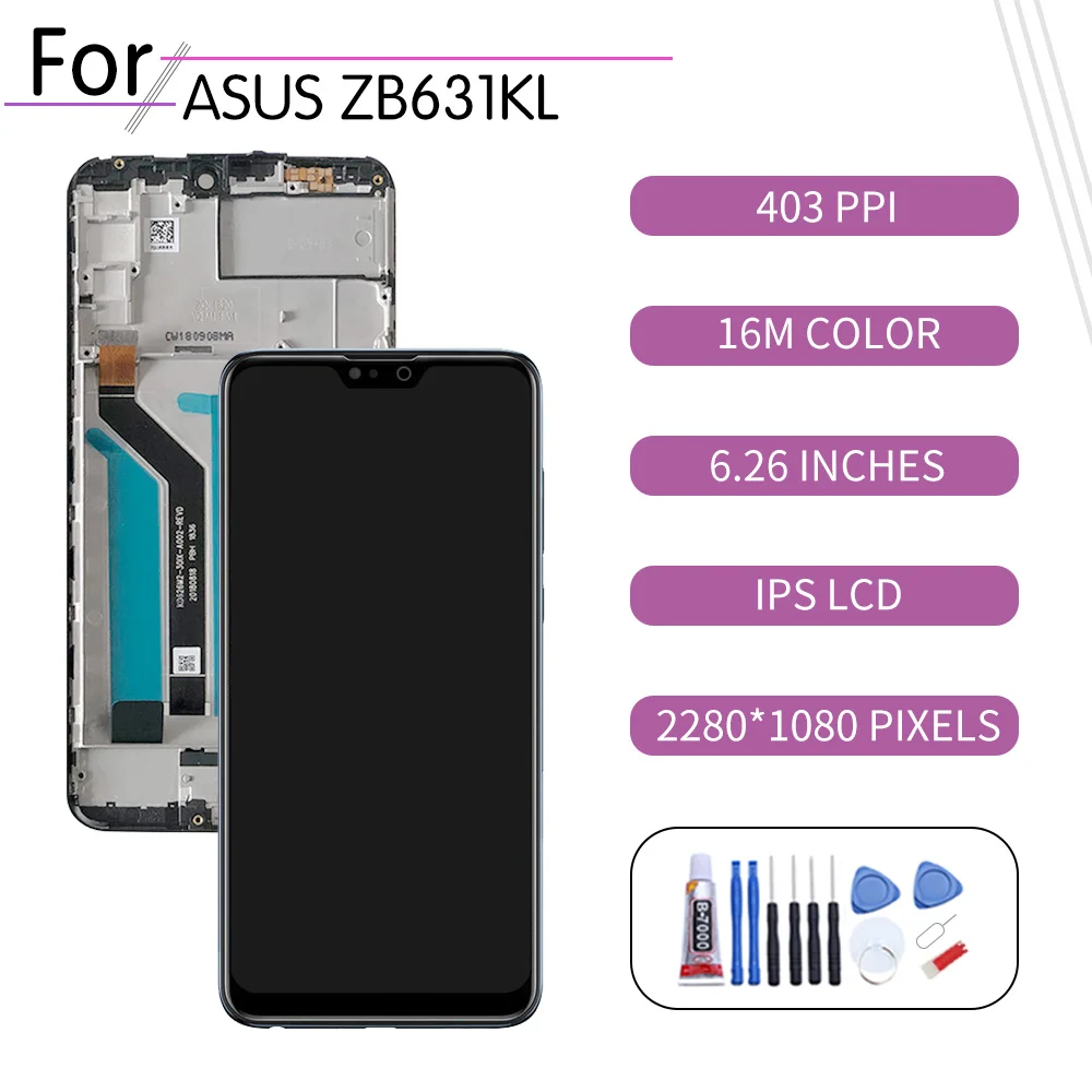 100%tests OLED For Asus ZB633KL LCD Screen 6.3\