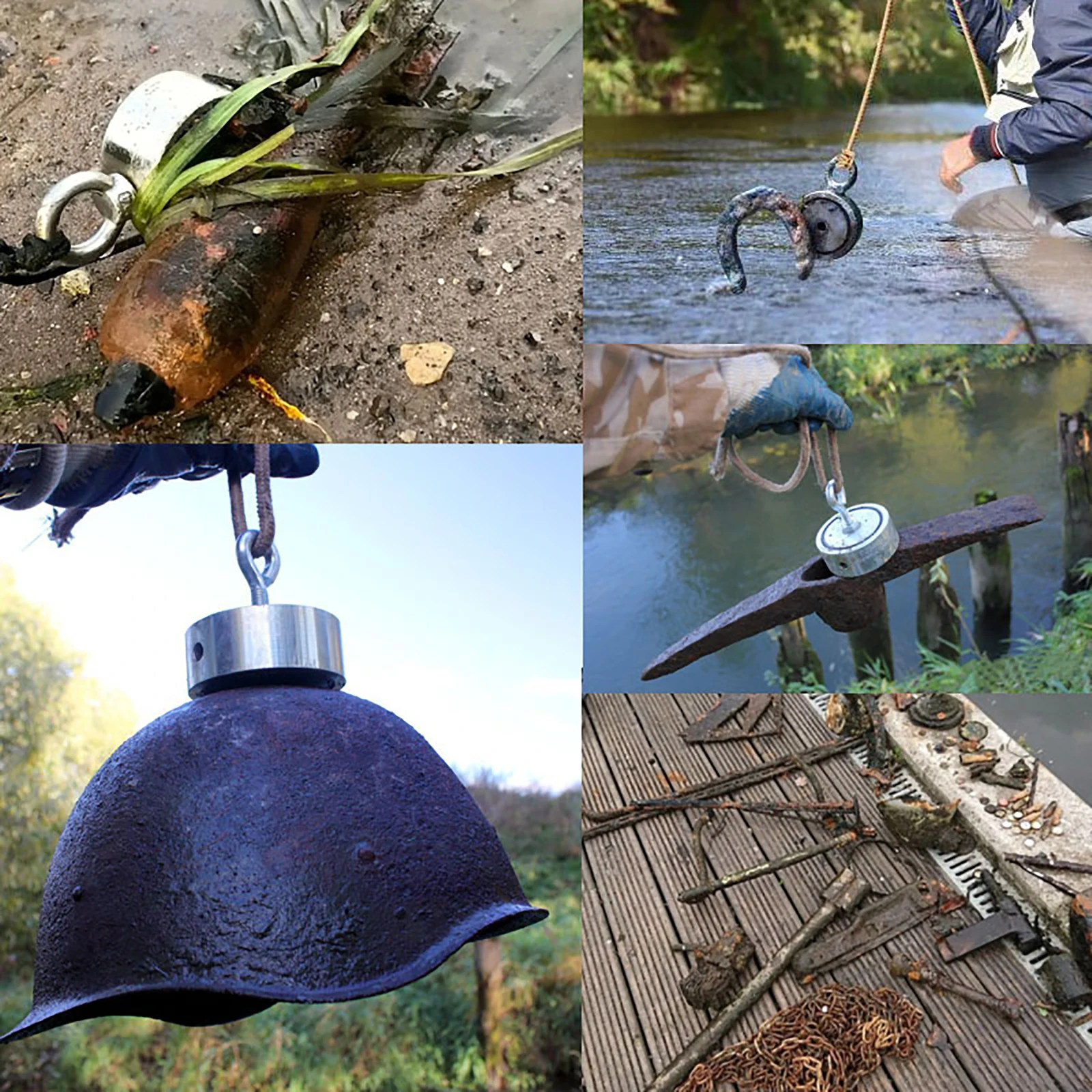 140KG Double Side Permanent Neodymium NdFeB Magnetic Sea Fishing Equipments Holder Fishing Salvage Magnets Rope Gift craft