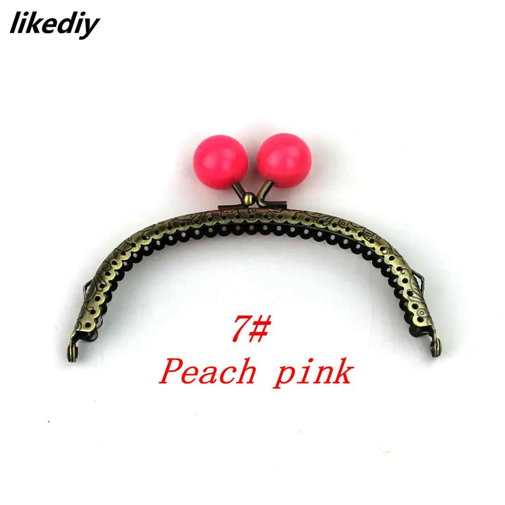 1 Piece 12.5 CM Antique Bronze Arc-shaped Candy Head Metal Purse Frame Kiss Clasp DIY Bag Accessories