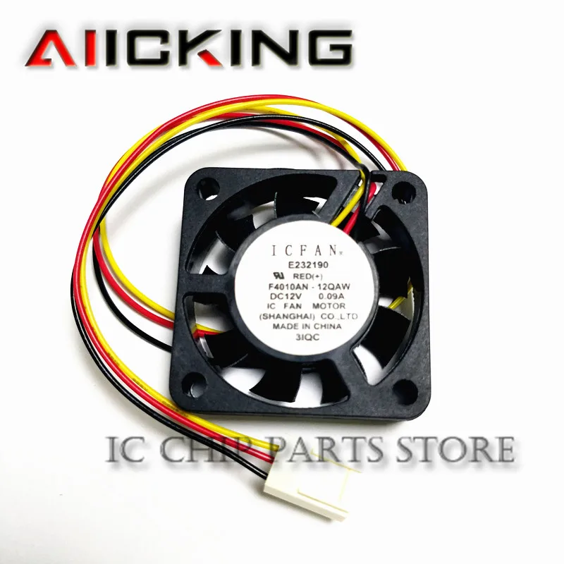 Original ICFAN F4010AN-12QAW 12V O.O9A 4010 cooling fan 3-wire is in stock