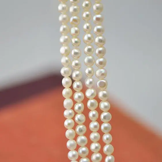 

New Arrival Natural Pearl Loose Beads 3-4mm White Freshwater Pearl 35cm One Full Strand Hot Sale DIY Women Gift Fine Jewelry