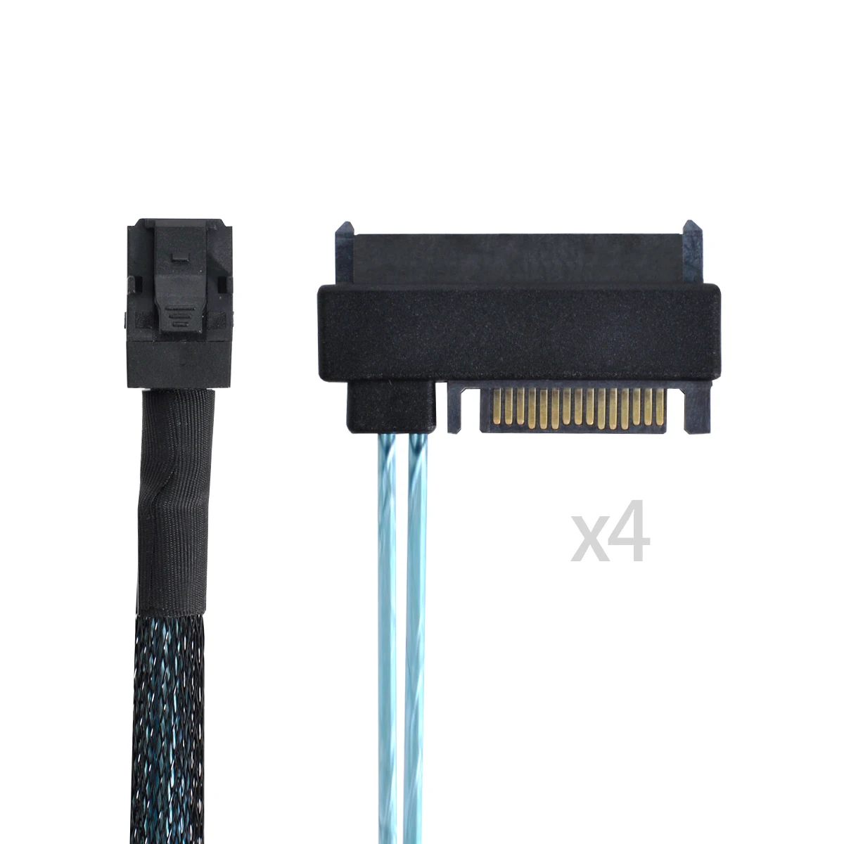 Internal Mini SAS SFF-8643 Host to 4 SAS 29Pin SFF-8482 Target Disk 6Gbps Data Server Raid Cable image 2
