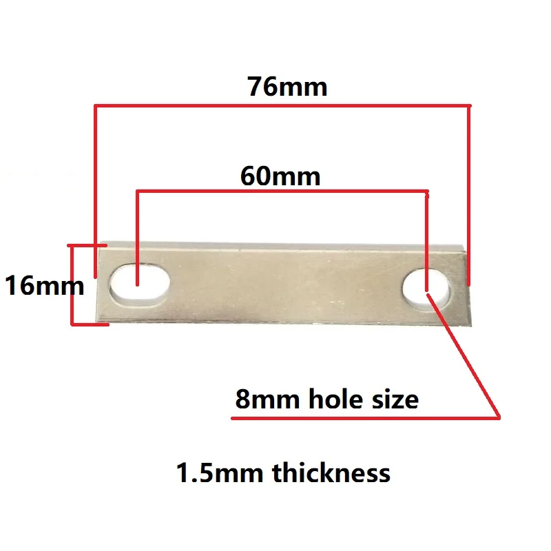 Screw 8 Nickel-plated Copper Bus Bar Connector Posts Straps Contacts 60mm Central Distance For Lithium LiFePO4 Battery Cells