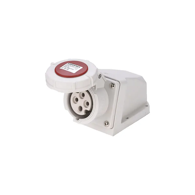 Industrial Plug and Socket 16A 32A 3 pole 4 pole 5 pole ip67 Wall Mounted Socket Panel Mounted Coupler Waterproof 220V 380V 415V