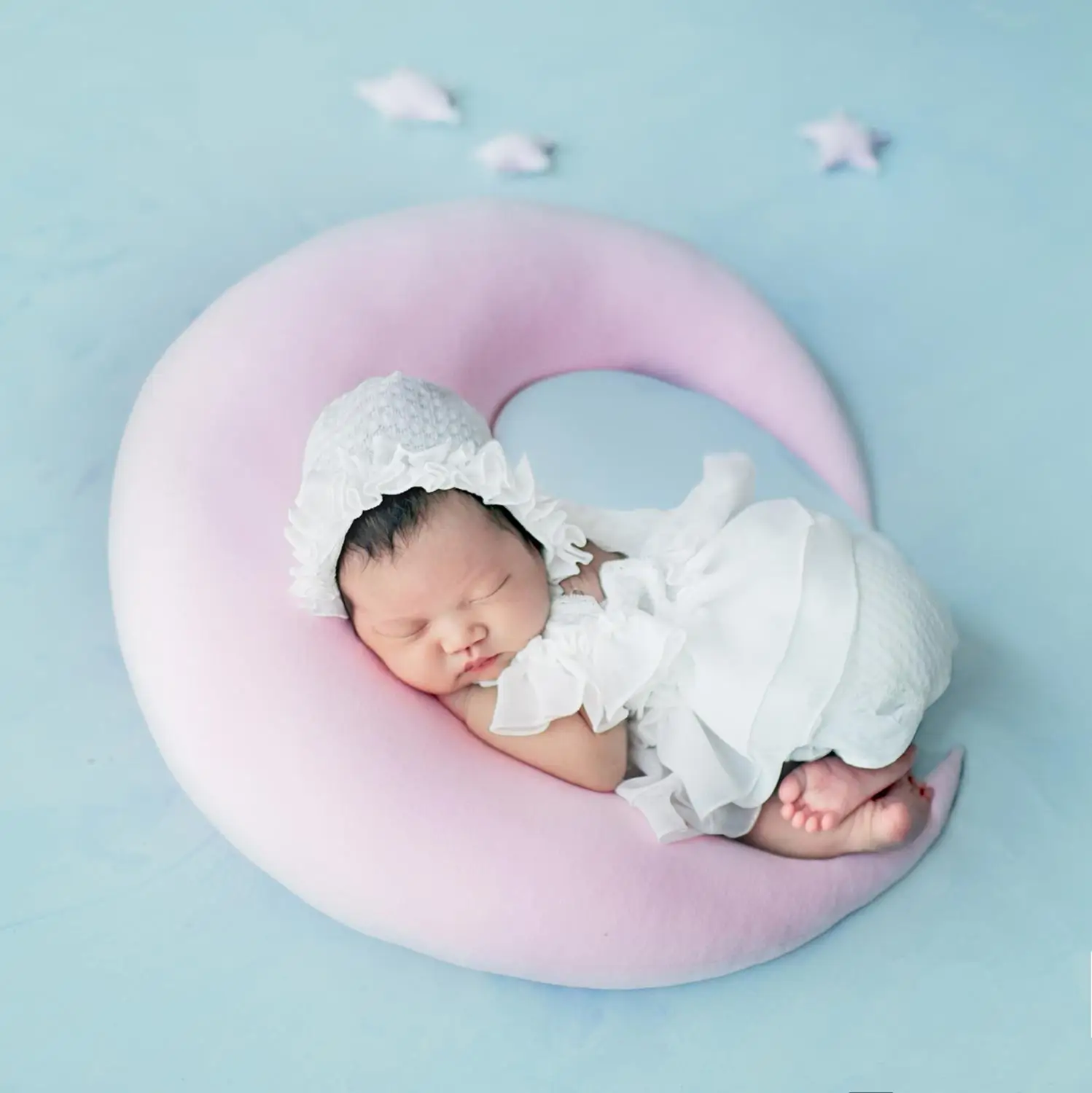 ❤️Newborn Photography Clothing Hat+Headband+Jumpsuit+Shoes +Pillow Baby Photo Props Accessories Infant Shoot Clothes Outfits