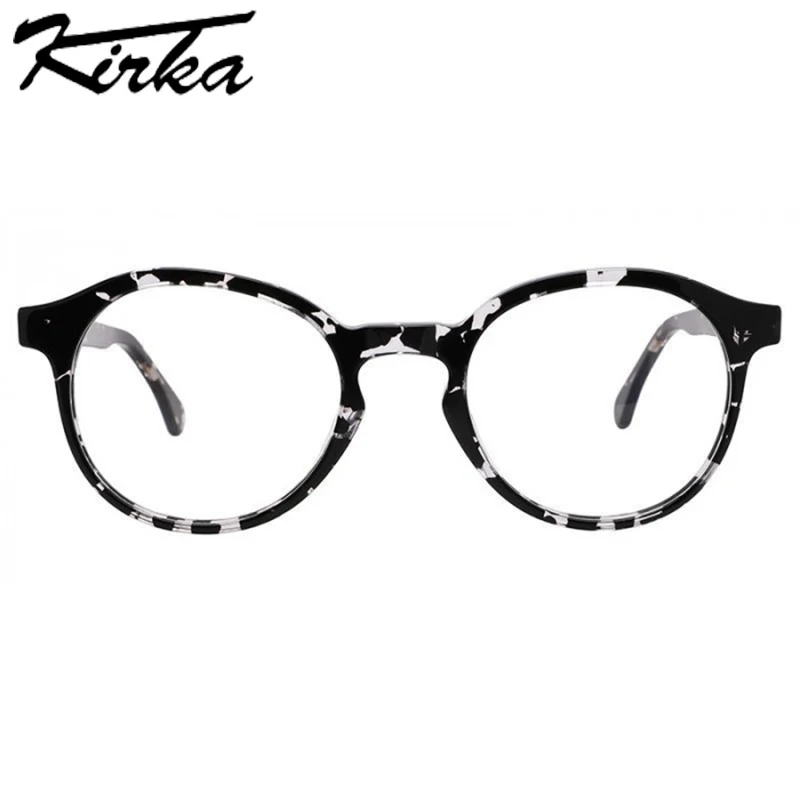 

Kirka Round Unisex Glasses Frame Eyewear Reading Glasses Prescription Men Woman Blue Light Transparent Glasses Frame WD1229