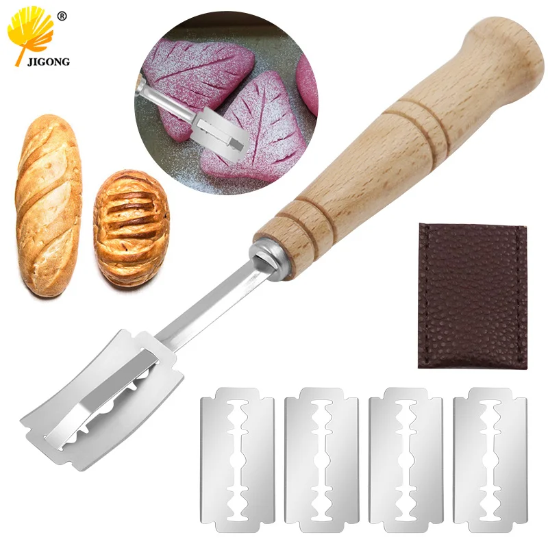 Bread Cutter French Bread Blades Kitchen Gadgets Normal Wood Long Handle Baking Accessory European Style Curved Arch Toast Knife