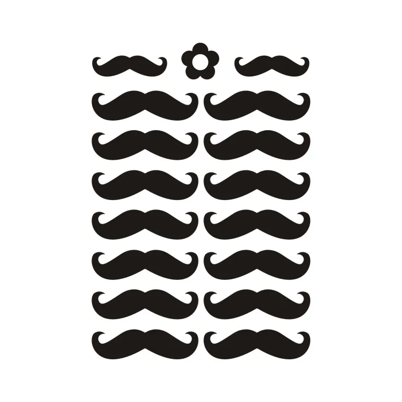 Vinyl Moustache Decal Stickers, Party Decorations, Party Supplies, Cup Stickers, Envelope Seals, Baby Shower, 48Pcs