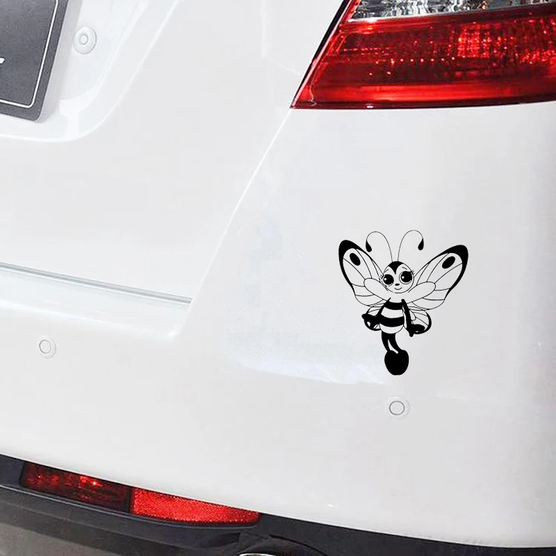 Car stying  Cute Butterfly Bee Girl Car Sticker Cartoon Car Styling Vinyl Decals 11 Colour Jdm