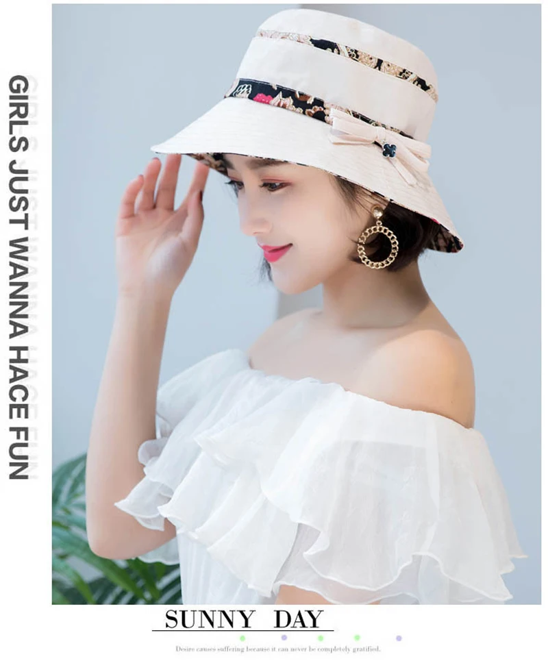 W85 Hut frauen Einfache Mode Ethnischen Stil Sonnenhut Diagonal Breite Krempe UV Schutz Becken Hut Baumwolle Hut – Detail 13