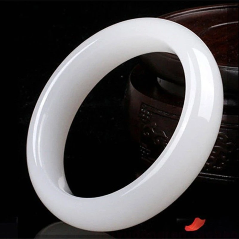 2024 Charm Boutique Jewelry High Grade White Jade Bracelet&Bangle Women Classic Jade Pulseira Bangles Lover Gift Chinese Style