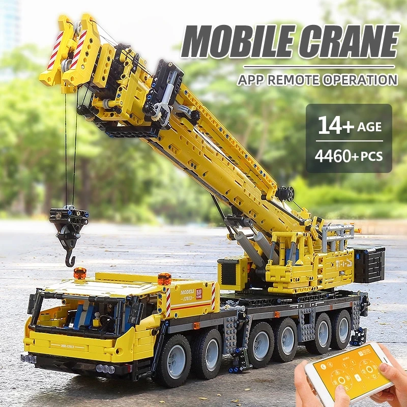 Mould King Technical Motor Power GMK Crane Truck Model City Engineering Vehicle Building Bolcks Car Bricks Toys For Kids Gifts