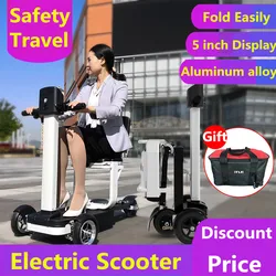 Aluminum Motorised Scooter Lightweight Remote Control Folding Electric Power Scooter Wheelchair For Travel,Outdoor