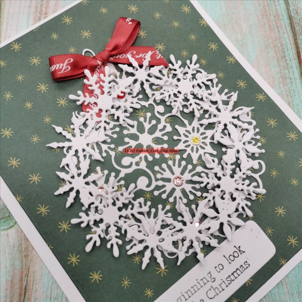 metal cutting Christmas snowball dies 2021for DIY Scrapbooking Embossing Cards Tool Decorative Crafts Die Cuts