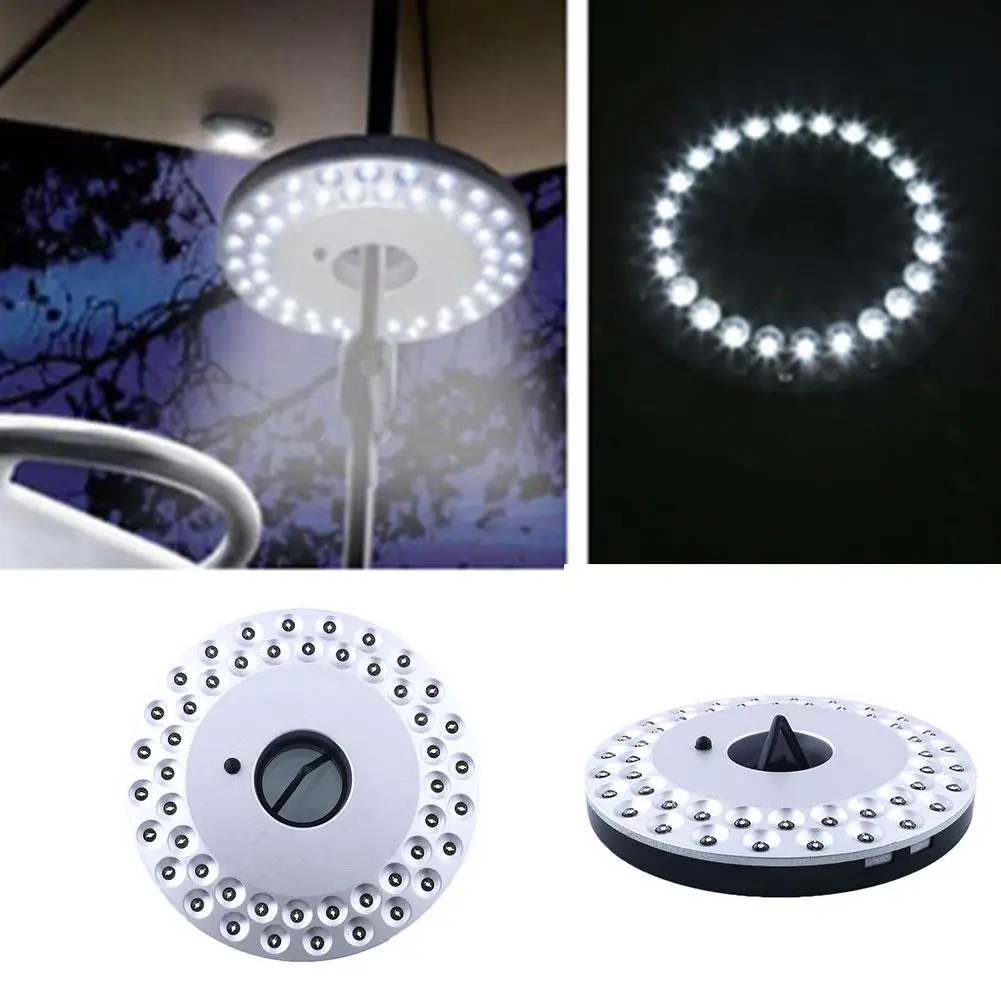 Led Outdoor Sports Lights Camping Lamp Portable Flashlight 48 LEDs Battery Bright Operated Umbrella Light