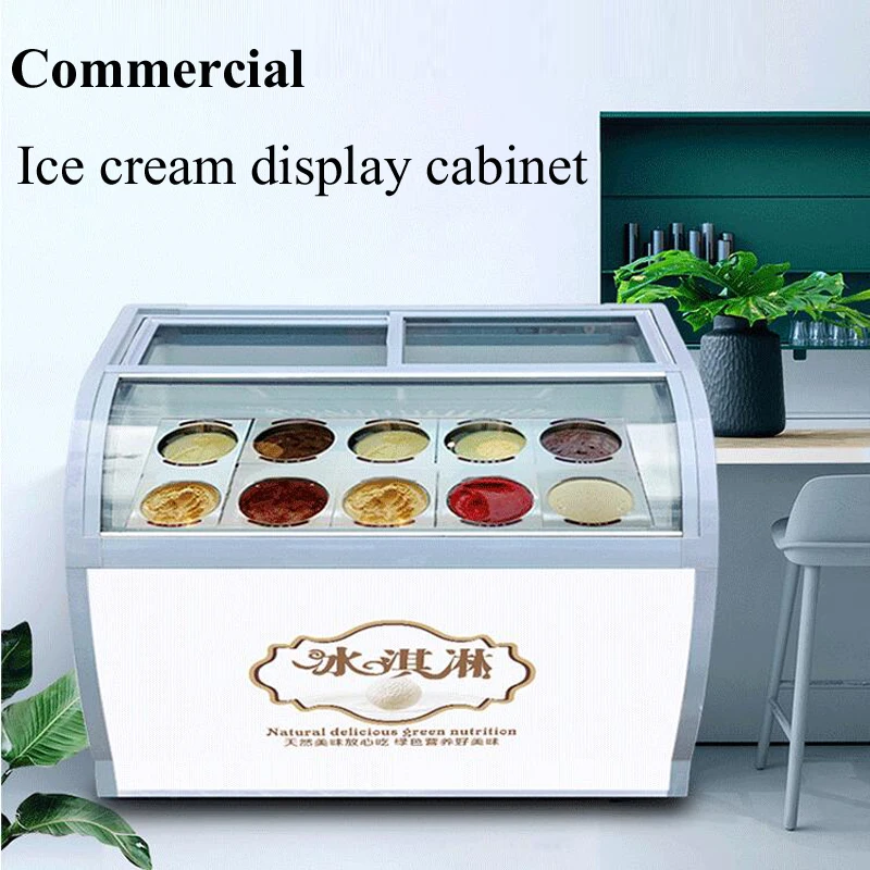 Commercial Ice cream display freezer cabinet showcase Hard ice cream counter top ice cream display