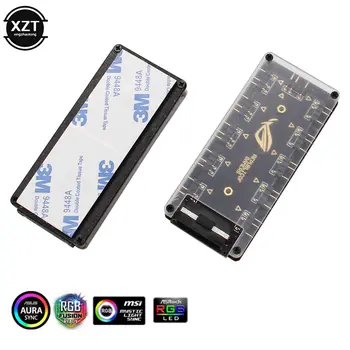 ASUS AURA SYNC 5V 3-pin RGB 10 Hub Splitter SATA Power 3pin ARGB adaptér prodlužovací kabel pro GIGABYTE MSI ASRock RGB LED s pouzdrem 10 nejlepší prodej Asus Aura Sync Hub - №1