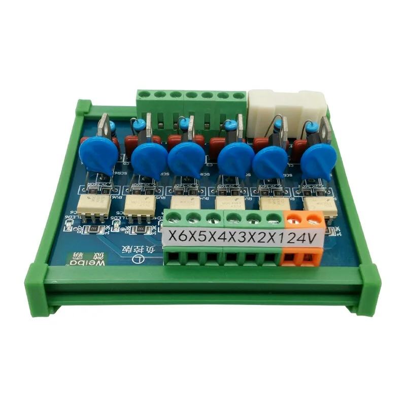 6-channel PLC AC Amplifier Board Optocoupler Isolation Positive and Negative Control PNP Contactless Solid State Relay