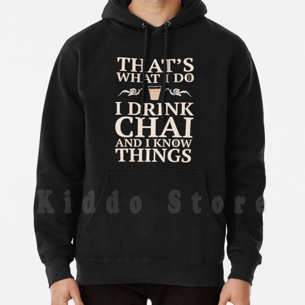 Desi Knows Things Hoodie Long Sleeve Funny Desi India Indian Hindi Punjabi Urdu Food Asian Bollywood