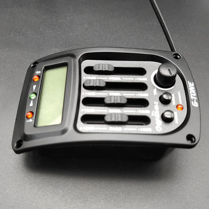 Cherub GS-3 الصوتية غوتيار Preamp 4 الفرقة EQ التعادل الغيتار بيزو لاقط مكبر للصوت مع موالف وظيفة المرحلة شاشة الكريستال السائل #2