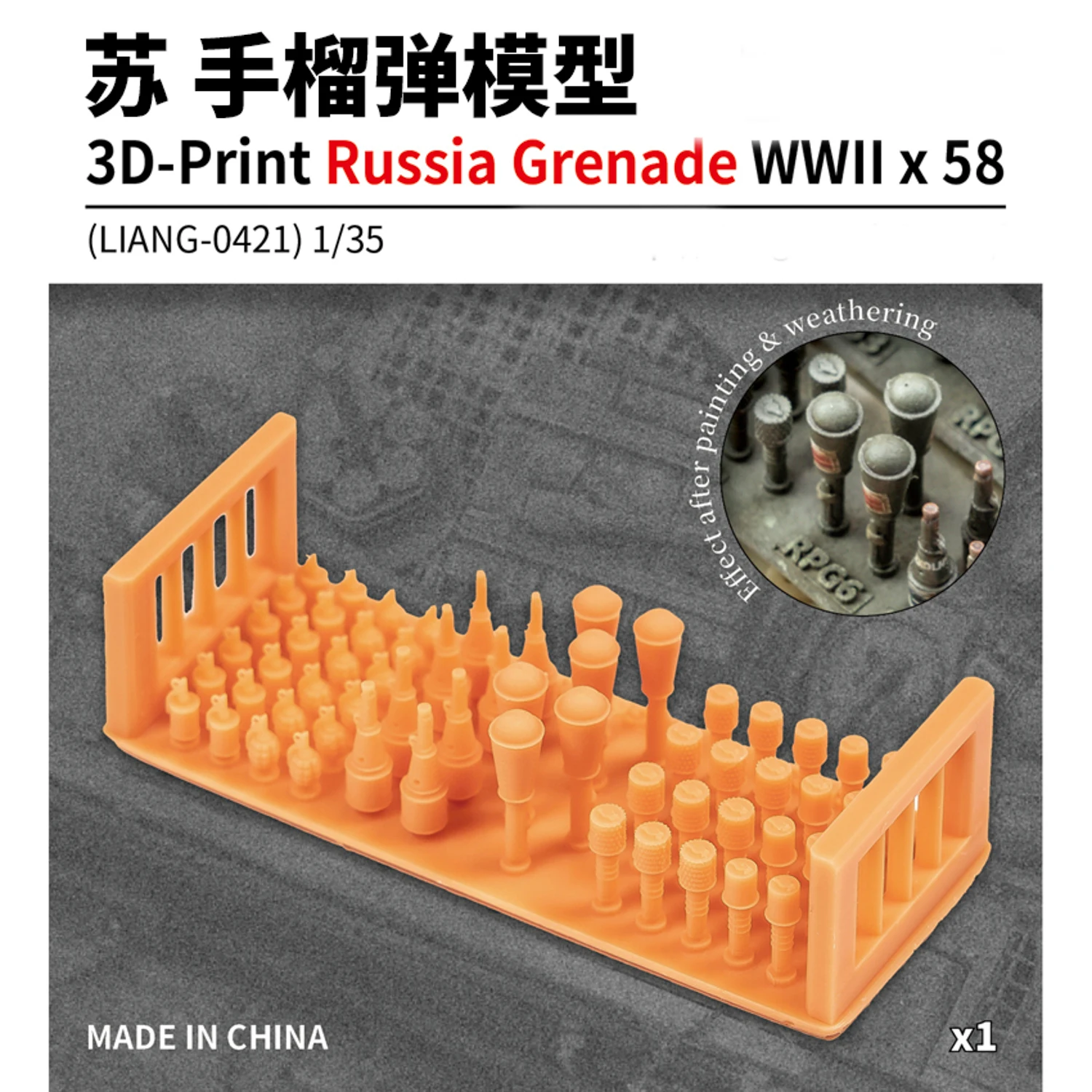 1/35 Tank Scene  Model With 3D　Print Grenade Car Tank Scene Making Hobby Accessories