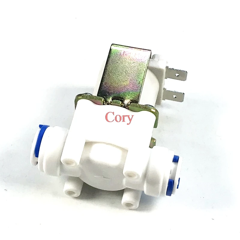 

1PCFor RO Filtration Machine Pipeline Water Dispenser solenoid valve quick push in connect 3/8" water Straight-through valve