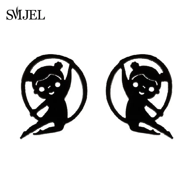 متعددة الرياضة وأقراط للنساء والفتيات ، الفولاذ المقاوم للصدأ والمجوهرات ، أقراط الباليه ، الجمباز ، السباحة ، اليوغا ، تزلج ، نادي هدية ، جديد #5