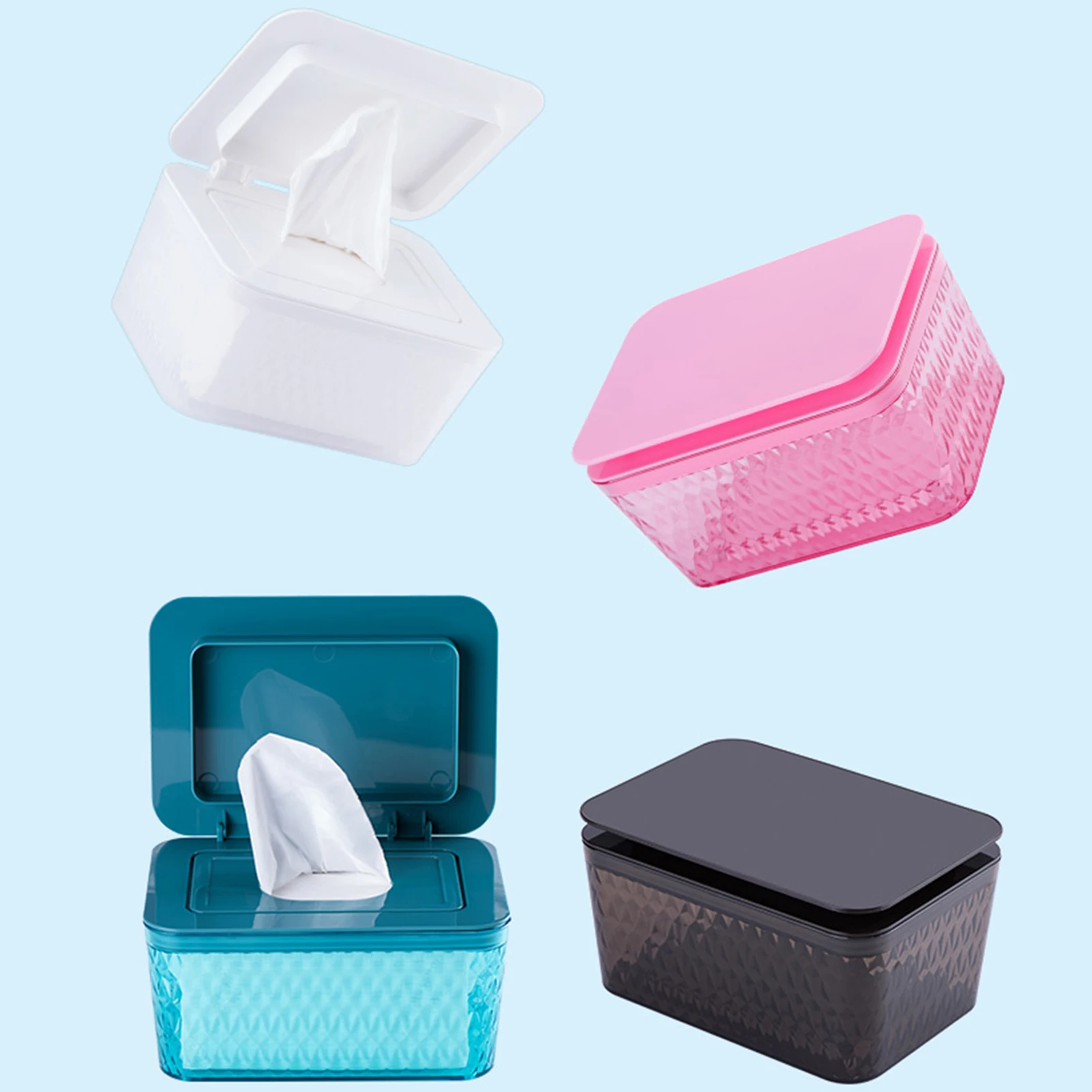 Baby Wipes Sealed Pumping Box, Household Tissue Box, Car Wipe Box With Lid, Tissue Storage Box